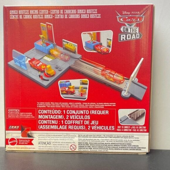 Disney Pixar Cars On The Road Dinoco Rusteze Racing Center Mcqueen & Pitty - Picture 4 of 10